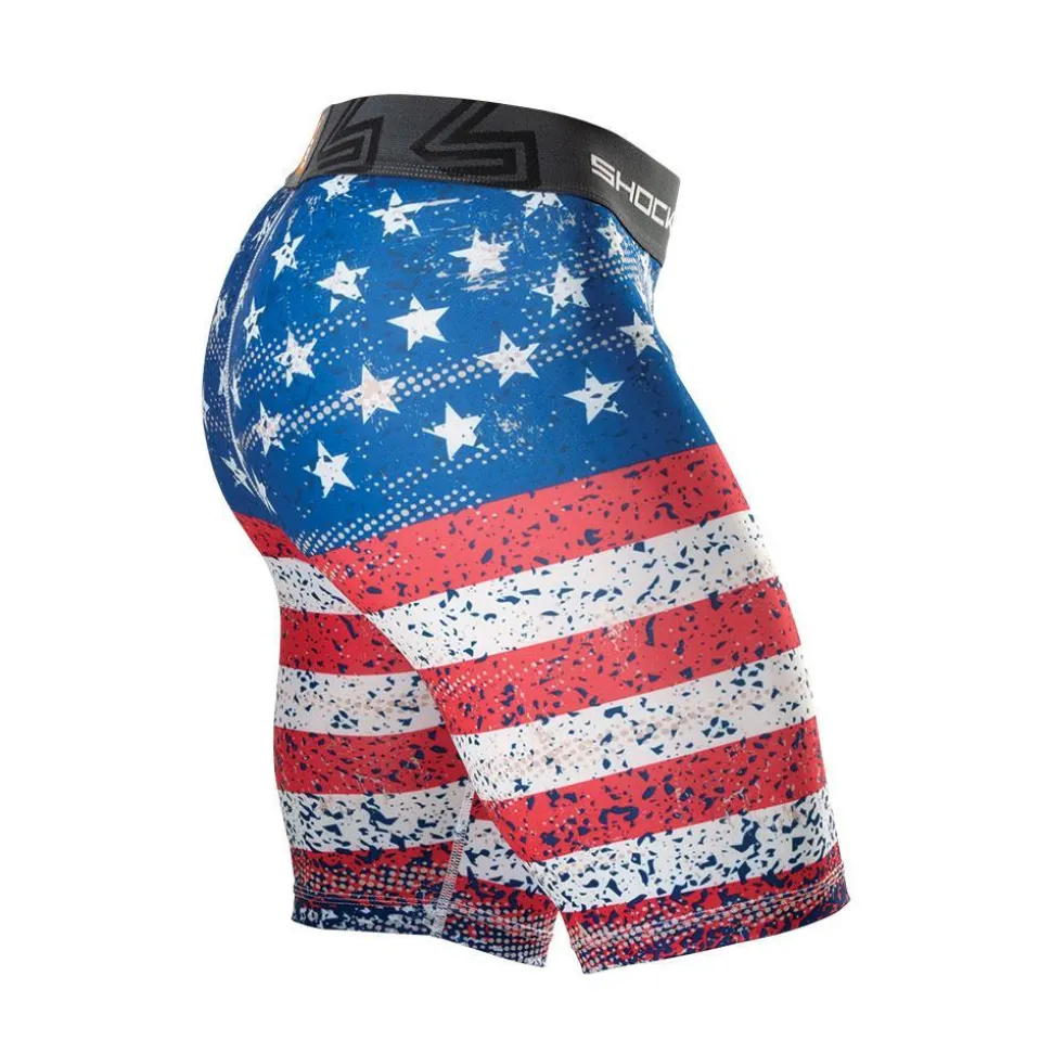 American Flag Core Compression Short with Bio-Flex Cup
