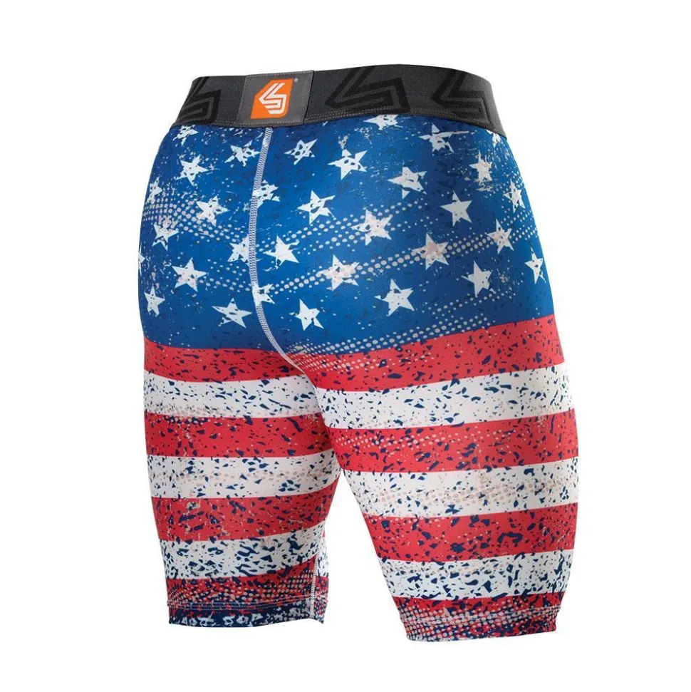 American Flag Core Compression Short with Bio-Flex Cup
