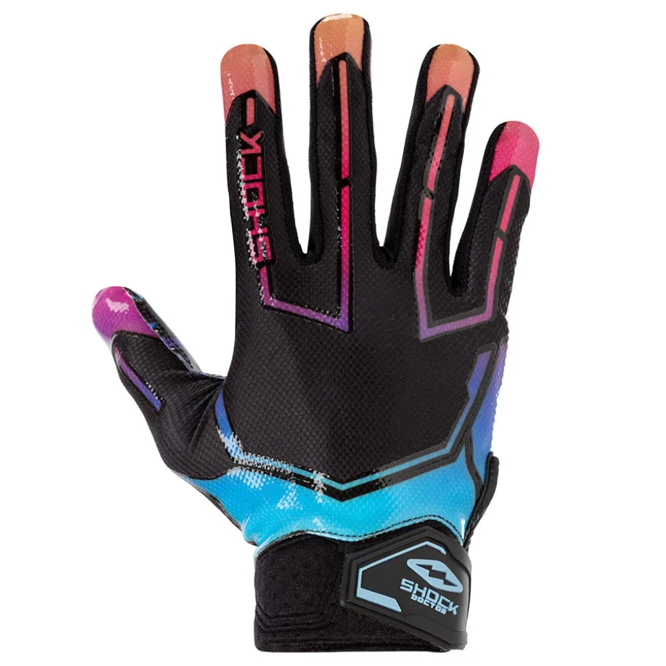Black Tie Dye Drip Showtime Receiver Gloves