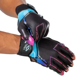 Black Tie Dye Drip Showtime Receiver Gloves