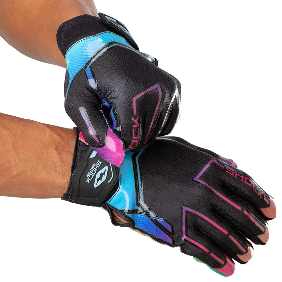 Black Tie Dye Drip Showtime Receiver Gloves