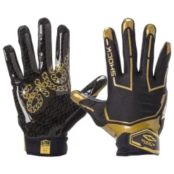 Black/Gold Chain Showtime Receiver Gloves