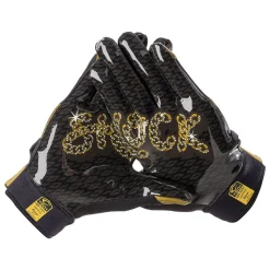 Black/Gold Chain Showtime Receiver Gloves