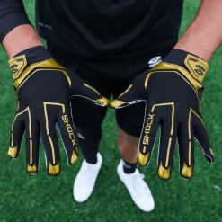 Black/Gold King Showtime Receiver Gloves