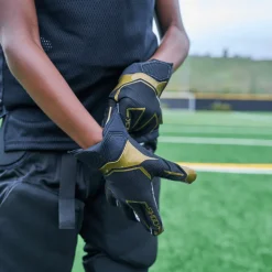 Black/Gold King Showtime Receiver Gloves