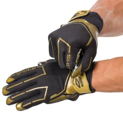 Black/Gold King Showtime Receiver Gloves