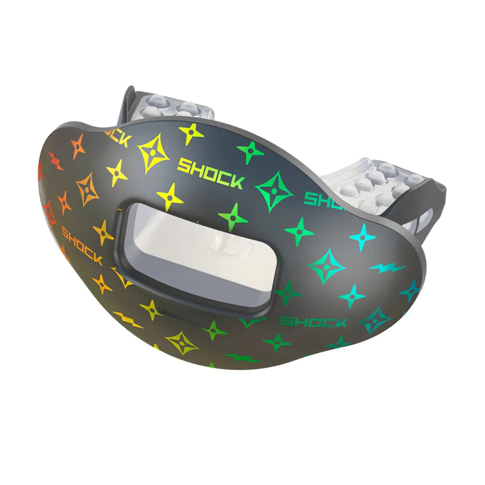 Black/Rainbow Lux Max AirFlow Football Mouthguard