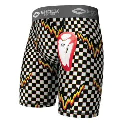 Checker Core Compression Short with Bio-Flex Cup