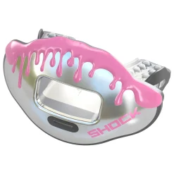 3D Drip Pink/Silver Max AirFlow Football Mouthguard