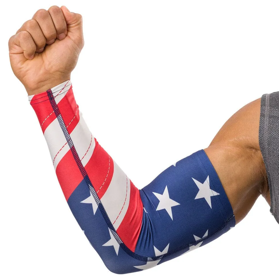 Stars & Stripes/Gold Showtime Compression Arm Sleeve
