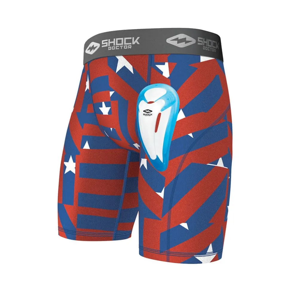 Stars and Stripes Core Compression Short with Bio-Flex Cup