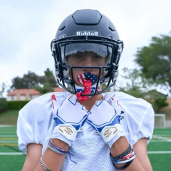 Stars and Stripes/Gold Showtime Receiver Gloves