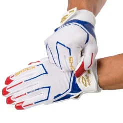 Stars and Stripes/Gold Showtime Receiver Gloves