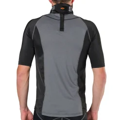 Ultra Compression Hockey Short Sleeve Shirt With Integrated Neck Guard