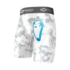 White Camo Core Compression Short with Bio-Flex Cup