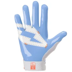 White/Columbia Blue Stitch Showtime Receiver Gloves