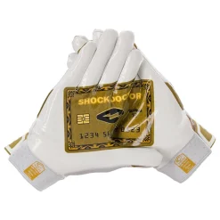 White/Gold Card Showtime Receiver Gloves