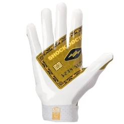 White/Gold Card Showtime Receiver Gloves