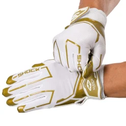 White/Gold Card Showtime Receiver Gloves