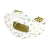 White/Gold Lux Max AirFlow Football Mouthguard