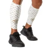 White/Gold Lux Showtime Compression Calf Sleeves