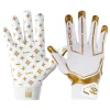 White/Gold Lux Showtime Receiver Gloves