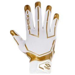 White/Gold Lux Showtime Receiver Gloves