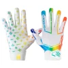 White/Multi Color Lux Showtime Receiver Gloves