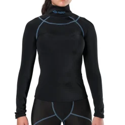 Women's Ultra Compression Hockey Long Sleeve Shirt With Integrated Neck Guard