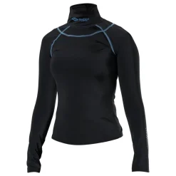 Women's Ultra Compression Hockey Long Sleeve Shirt With Integrated Neck Guard